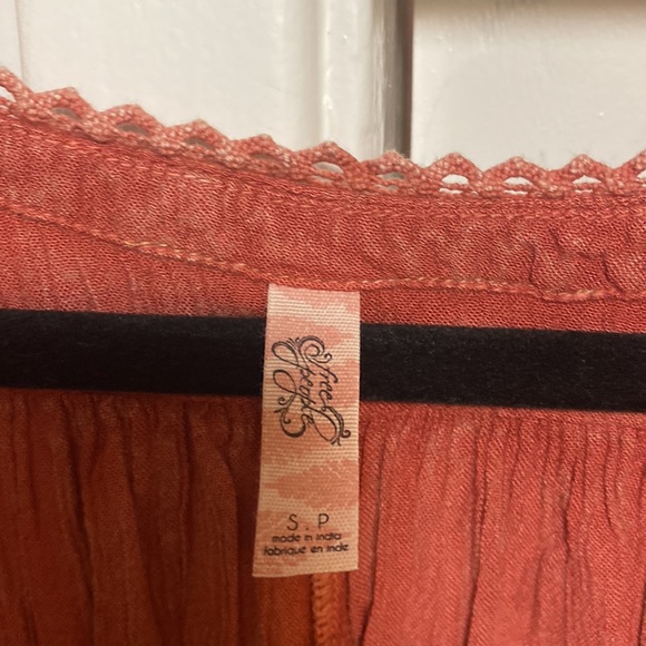 NWT Free People Blue Bird Smocked Peasant Blouse ⭐️ - Picture 5 of 8